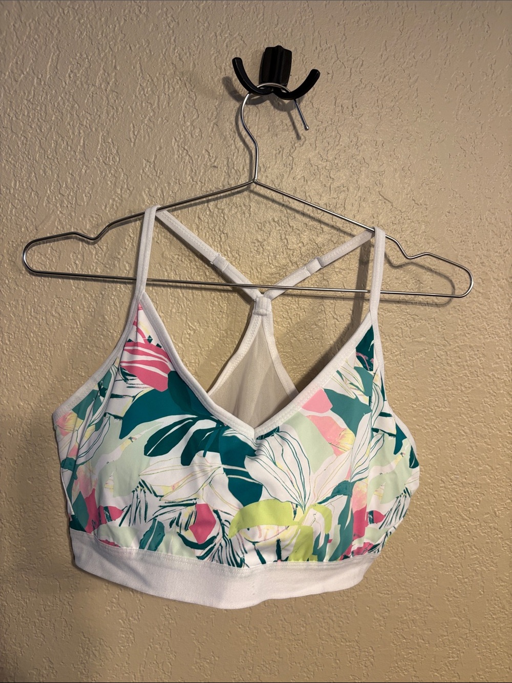Athletic Works wireless bra, floral padded size XL 16-18